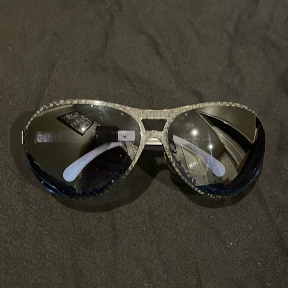 Chanel Monochrome Carbon Fiber / Blue Gradient 4197 Aviator Sunglasses